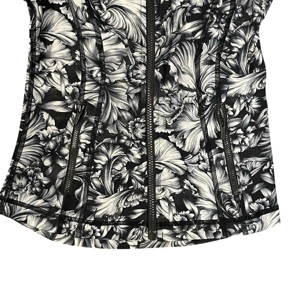 Lululemon Luxtreme Define Jacket Night Garden Ice Floral Women's 4 Black Gray - Picture 11 of 16